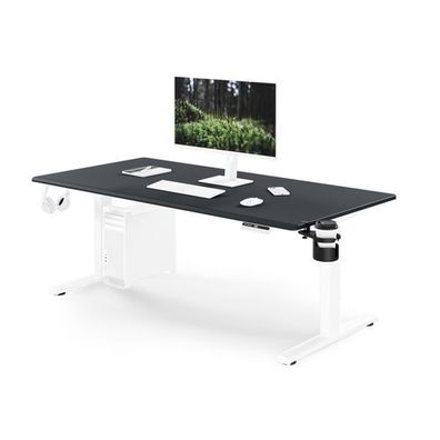 Ergonomischer, höhenverstellbarer Schreibtisch in Weiß und Anthrazit: 160x80 cm: ARIA