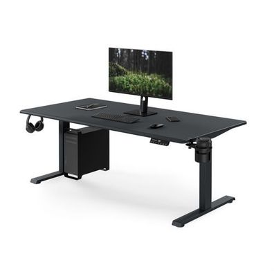 Ergonomischer, höhenverstellbarer Schreibtisch in Anthrazit: 160 x 80 cm: ARIA