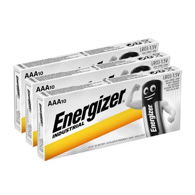 30 x Energizer Industrial AAA Micro Alkaline MN2400 L92 1,5V im Karton