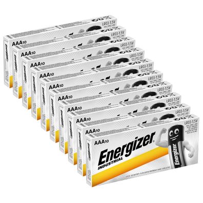 100 x Energizer Industrial AAA Micro Alkaline MN2400 L92 1,5V im Karton