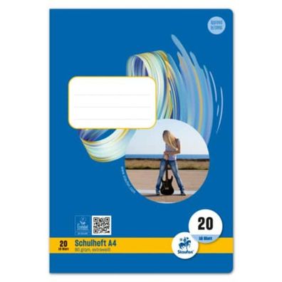 STYLE Heft, A4, 80g/m² 16 Blatt, Lin.20, blanko STYLE 040416020