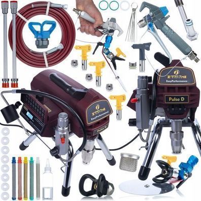 Zenthril Farbspritzgerät Pulse D 2000W – 20MPa 2L/min Set | 0,019" Düse
