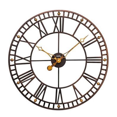 AMS W9537 Wanduhr mit Metallgehäuse in XXL-Größe