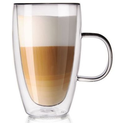 Doppelwandiges Thermoglas für Latte Macchiato, DOPPEL, 430 ml