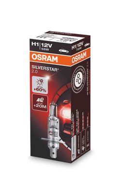 NIGHT BREAKER® SILVER H1 Faltschachtel ECE 12 Volt 55 Watt P14.5s Sockel Abblendlicht