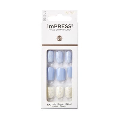 Kiss My Face Kiss ImPress Press-On Manicure Short Length Nails Lavender Whisper