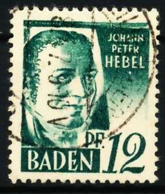 FZ BADEN 1. Ausgabe Spezialisiert Nr 4vvI gestempelt X5E7F06