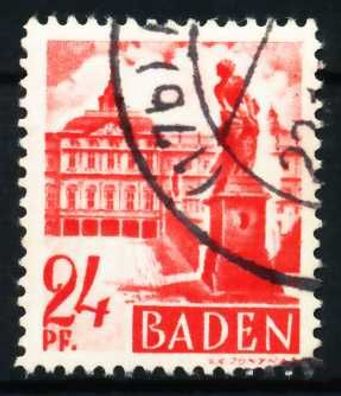 FZ BADEN 1. Ausgabe Spezialisiert Nr 8yvII gestempelt X5E809A