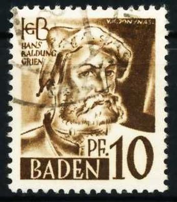 FZ BADEN 2. Ausgabe Spezialisiert Nr 17yaI gestempelt X605EC6