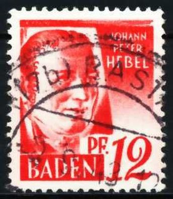 FZ BADEN 2. Ausgabe Spezialisiert Nr 18yII gestempelt X605F0E