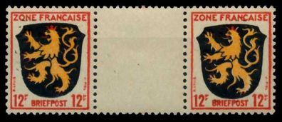 FRANZ. ZONE ALLG. AUSG. Nr 6axZW postfrisch ZW-STEG PAA X7C1EF6