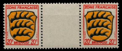 FRANZ. ZONE ALLG. AUSG. Nr 8ayZW postfrisch ZW-STEG PAA X7C1FDE