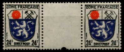 FRANZ. ZONE ALLG. AUSG. Nr 9ayZW postfrisch ZW-STEG PAA X7C20D2