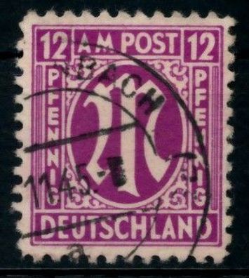 BIZONE AM-POST Nr 7z gestempelt X760BEE