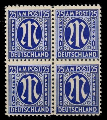 BIZONE AM-POST Nr 9z postfrisch Viererblock X760CF2