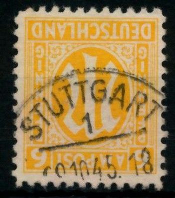 BIZONE AM-POST Nr 4z gestempelt X760E92