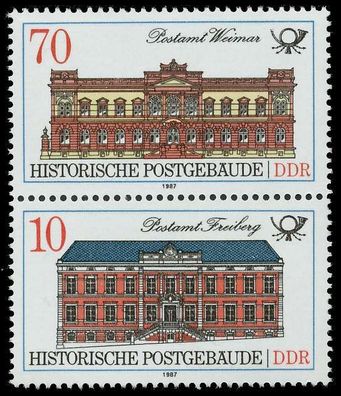 DDR Zusammendruck Nr SZd334 postfrisch SENKR PAAR SB61DFA