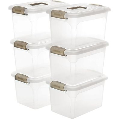 Citylife 6er-Set 8L Aufbewahrungsbox mit Deckel