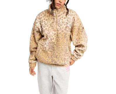 ROXY Women Fleece Zip Jive Talking Bonded wild side