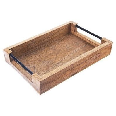 Mango Serviertablett aus Holz, 30,5 x 20,5 x 6 cm