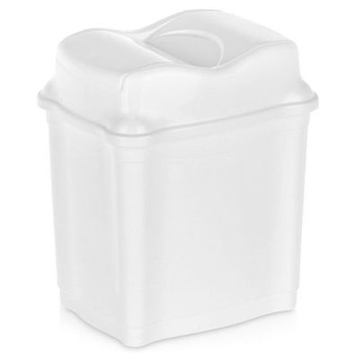 Kunststoff-Abfalleimer, weiß, 5 l