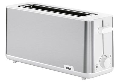 Langschlitz-Toaster "PurShine" HT 1610 WH inox / weiß