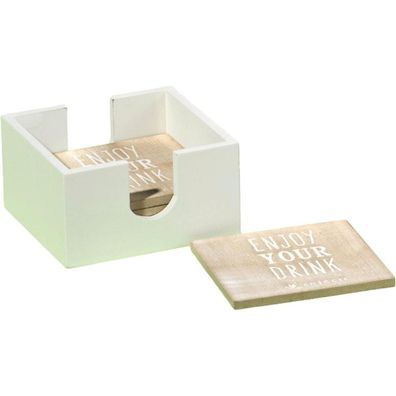 Glasuntersetzer "Alex" 6er Set 10x10x6 cm