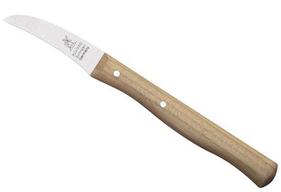 Schälmesser "Vogelschnabel" Kirschholzgriff gebogene Klinge Klingenlänge 5,9 cm