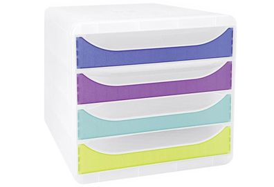 Schubladenbox "Chromaline" 34,7x27,8x26,7 cm glasklar / harlekin transparent