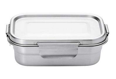 Vesperdose Edelstahl / Silikon 1,2 l, 22x15,5x6,5 cm