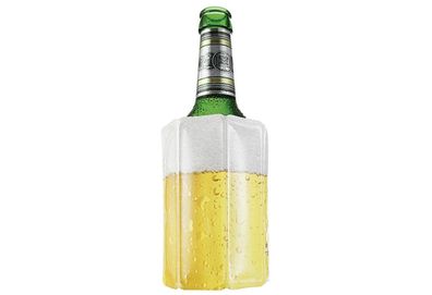 Flaschenkühler "Bier" 2x11x13,5 cm gelb / weiß