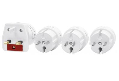 Reisestecker Set 4-teilig weiß