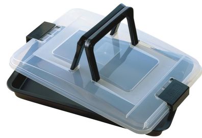 Brat- und Backform "Bake & Take" Kunststoff 42x29x4 cm schwarz