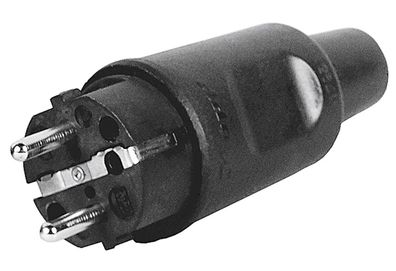 Vollgummistecker Schutzart IP 44 schwarz