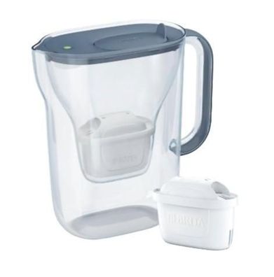 Wasserfilter-Kanne „Style Essential“ 2,4 l, 27,3x23,9x10,5 cm transparent / steinblau