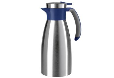 Isolierkanne "Soft Grip" Edelstahl 1 l, 24 cm blau