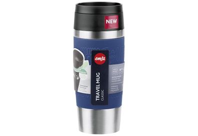 Thermobecher "Travel Mug Classic" Edelstahl / Silikon 0,36 l Ø 8,2 cm dunkelblau