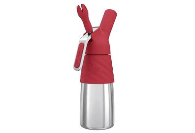 Sahnebereiter "Creative Whip" Edelstahl / Silikon 500 ml, 9,5x8,8x31,1 cm red