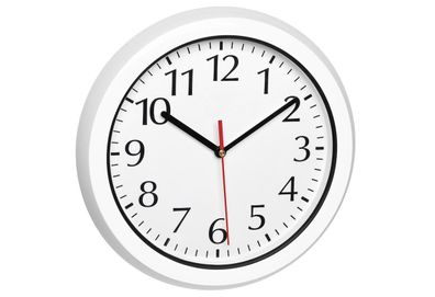 Funk-Wanduhr Outdoor Kunststoff / Glasabdeckung Ø 30,5 cm weiß