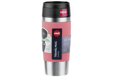 Thermobecher "Travel Mug Classic" Edelstahl / Silikon 0,36 l Ø 8,2 cm koralle