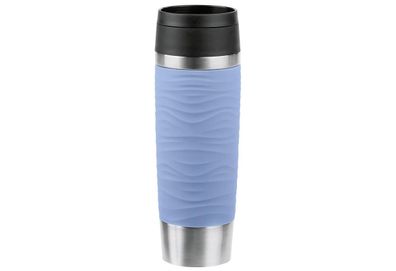 Isolierbecher "Travel Mug Wave" Edelstahl 500 ml pastellblau