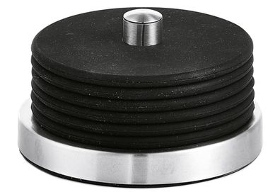 Glasuntersetzer 7-teilig Silikon / Edelstahl Ø 10, 6 cm schwarz