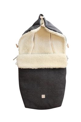 Kinderwagen Fußsack "Lotte" Wolle (Loden) dark grey