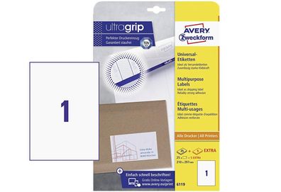 Universal-Etiketten "ultragrip" 6119 DIN A4 weiß