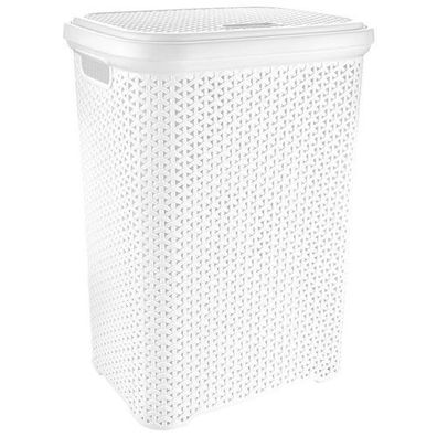Wäschekorb aus Kunststoff, weiß, 55 l