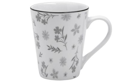 Becher "Sendai" Blume Porzellan 300 ml, 10 cm weiß