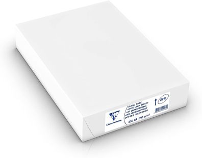 Clairefontaine 2218C Druckerpapier Clairalfa Leinengeprägt weiß 210g/m² A4 - 250 Blat