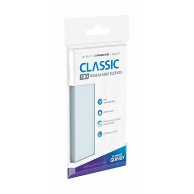 Ultimate Guard Classic Sleeves wiederverschließbar Standardgröße Transparent (100)