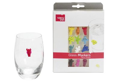 Glasmarkers "Party People" 12er Set 0,4x3x3 cm