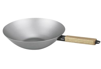 Wok "Nomad" Stahl mit Griff Akazienholz Ø 31 cm